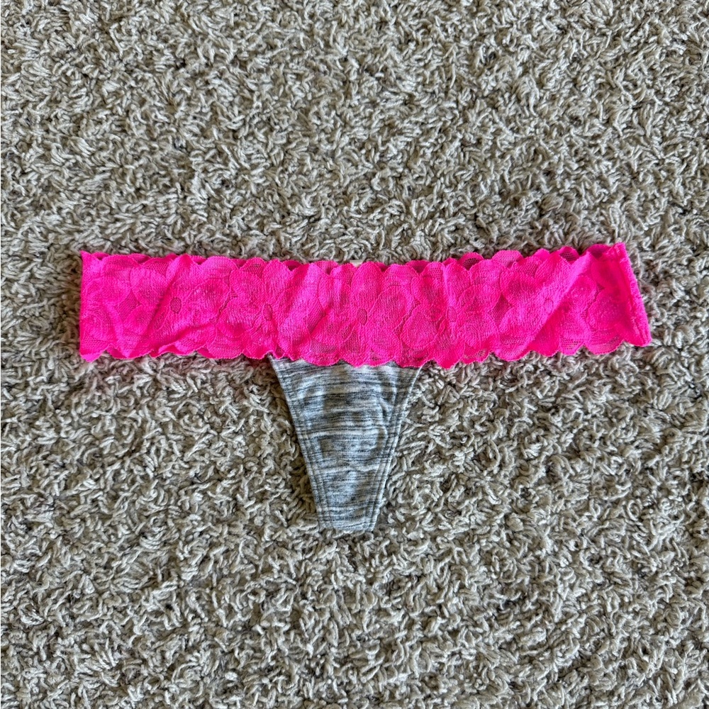 Victoria's Secret Pink and Gray Bottoms with Elastic Waistband